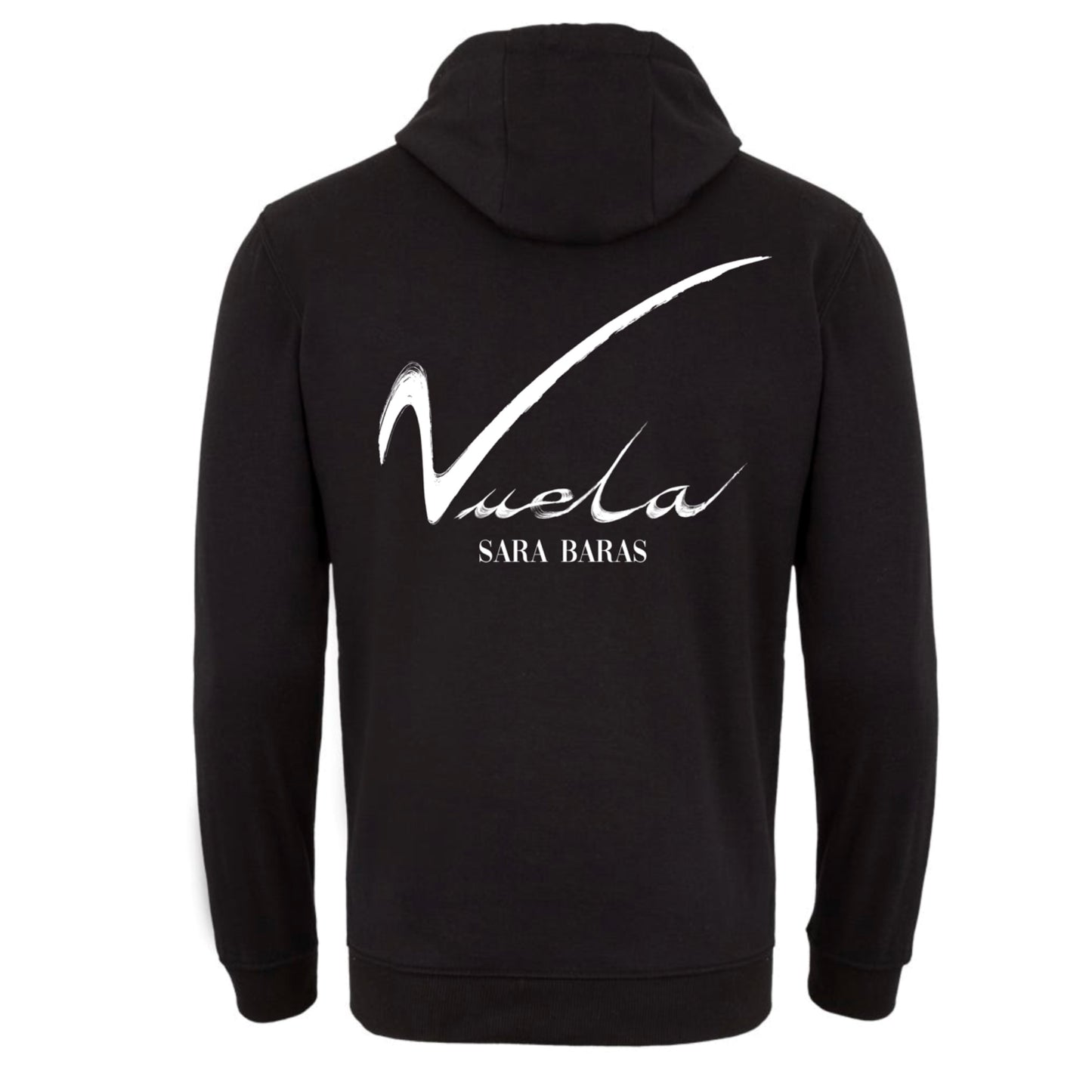Sudadera Negra Capucha "Vuela"