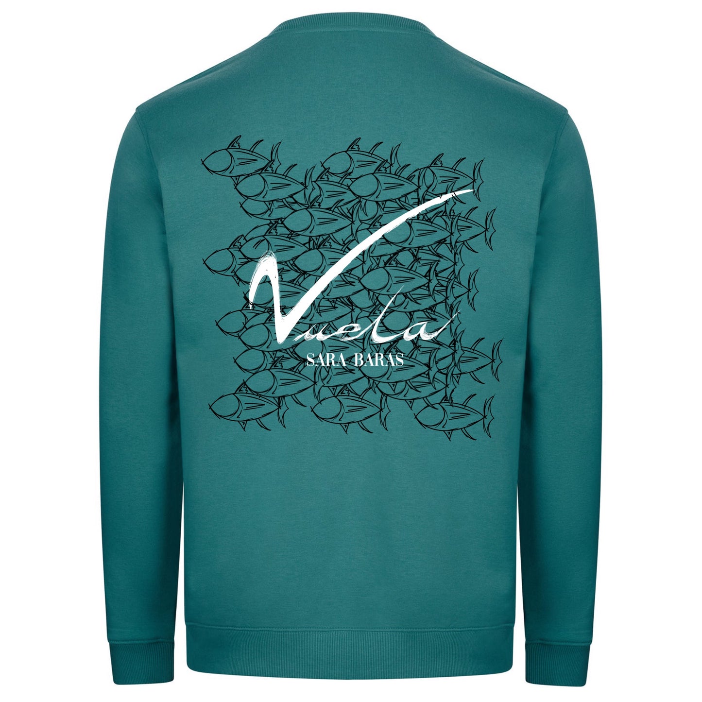 Sudadera verde atunes "Vuela" by Quirós